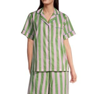 Purple and Green Cotton Stripe Pajama Sets🍒🍒🍒